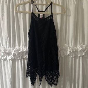Black Lace Spaghetti Strap top